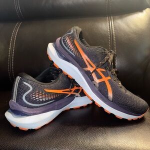 Asics Black and Orange Athletic Shoes